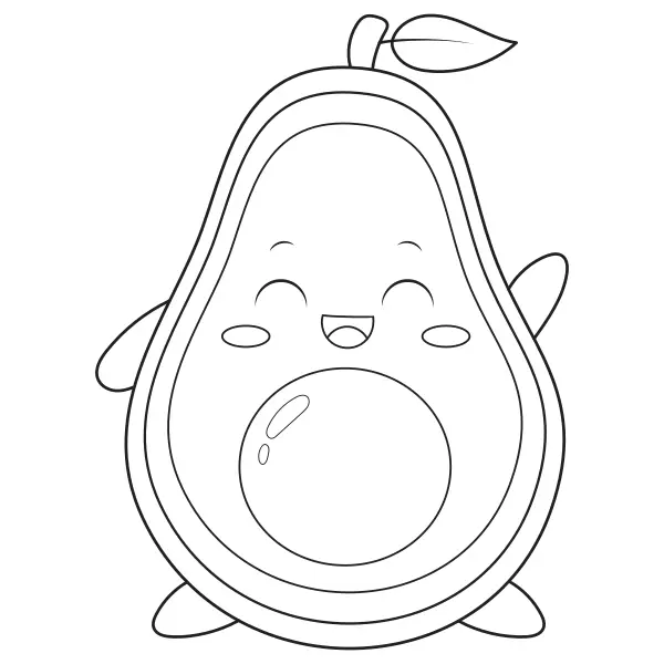Avocado | Online-Malvorlagen für Kinder
