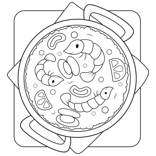 Paella | Online-Malvorlagen für Kinder