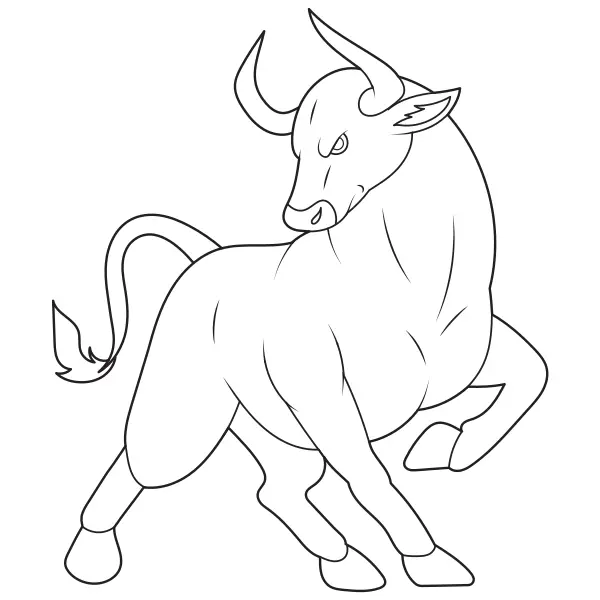 Stier | Online-Malvorlagen für Kinder