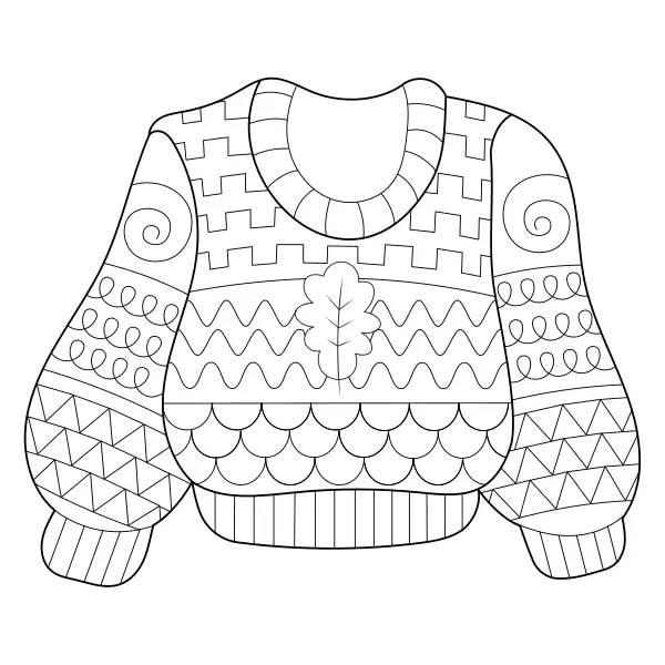 Pullover | Online-Malvorlagen für Kinder