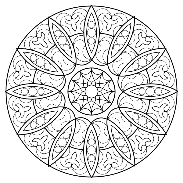 Mandala 50 | Online-Malvorlagen für Kinder