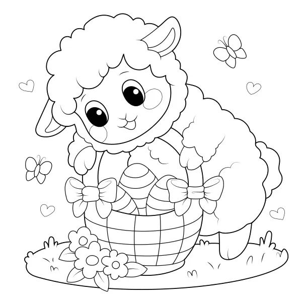 Osterlämmchen | Online-Malvorlagen für Kinder