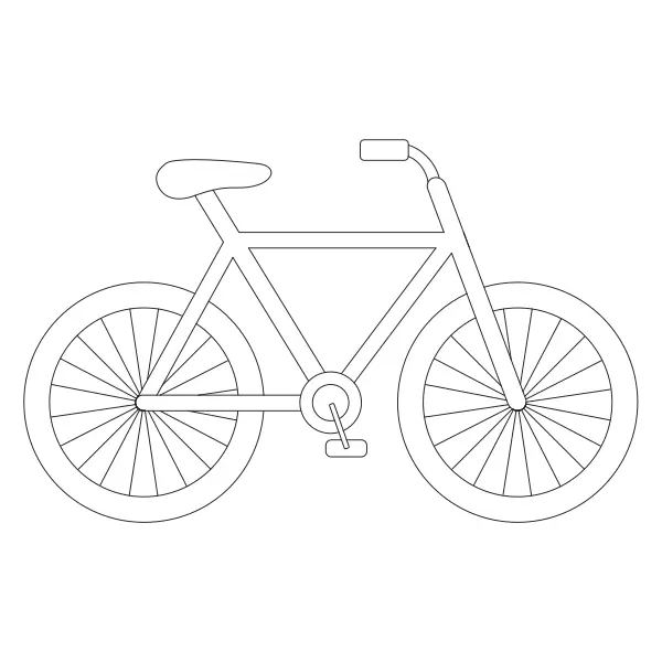 Fahrrad | Online-Malvorlagen für Kinder