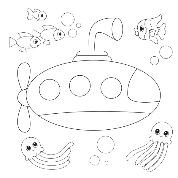 U-Boot | Online-Malvorlagen für Kinder