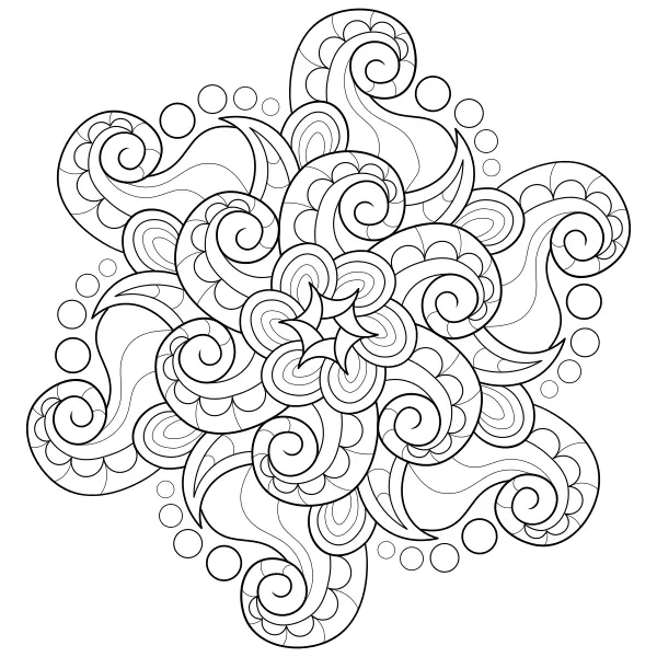 Mandala – Tintenfisch | Online-Malvorlagen für Kinder