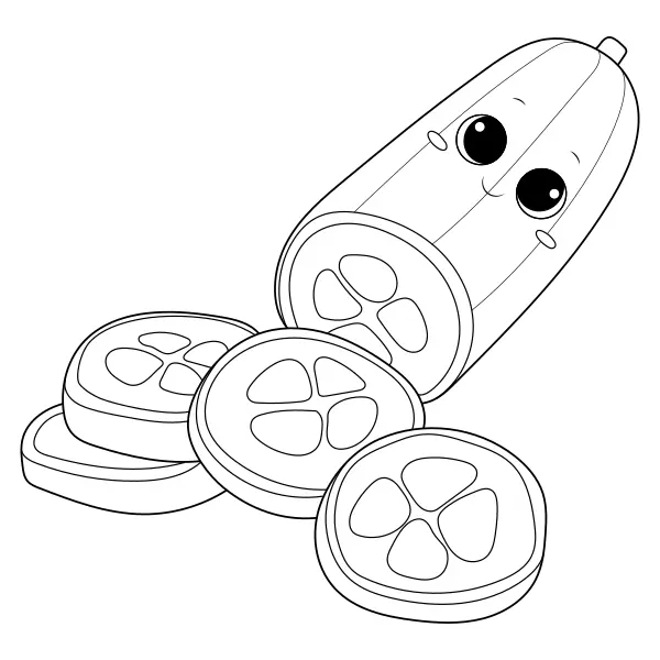 Gurke | Online-Malvorlagen für Kinder