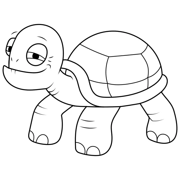 Alte Schildkröte | Online-Malvorlagen für Kinder