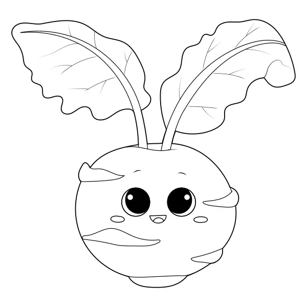 Kohlrabi | Online-Malvorlagen für Kinder
